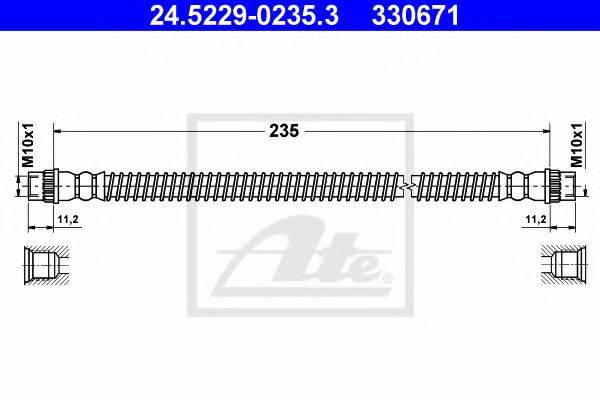 ATE 24522902353 Гальмівний шланг