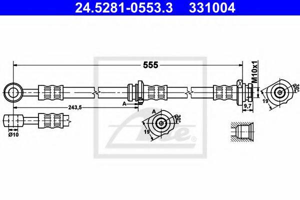 ATE 24528105533 Гальмівний шланг