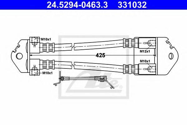 ATE 24529404633 Гальмівний шланг