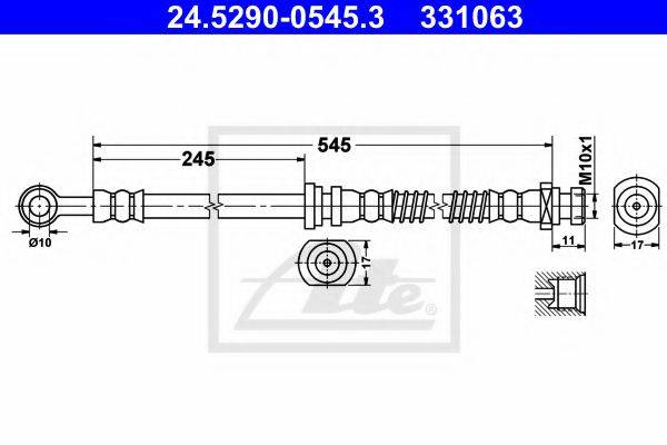 ATE 24529005453 Гальмівний шланг