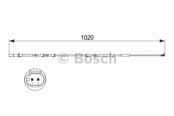 BOSCH 1987473510 Сигналізатор, знос гальмівних колодок