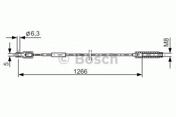 BOSCH 1987477015 Трос, стоянкова гальмівна система