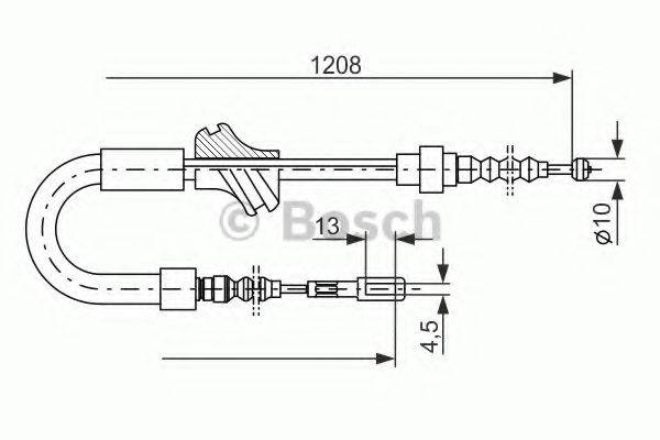 BOSCH 1987477058 Трос, стоянкова гальмівна система