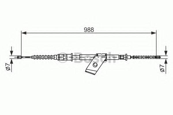 BOSCH 1987477106 Трос, стоянкова гальмівна система