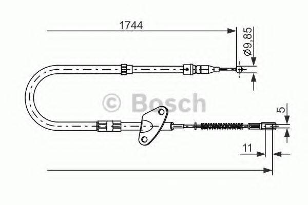 BOSCH 1987477122 Трос, стоянкова гальмівна система