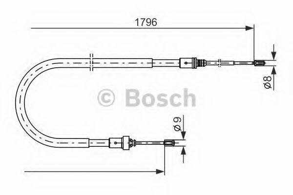 BOSCH 1987477235 Трос, стоянкова гальмівна система