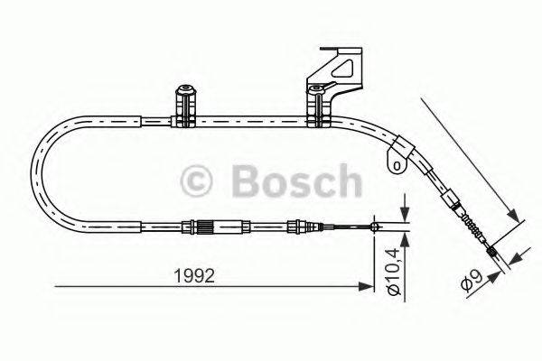 BOSCH 1987477242 Трос, стоянкова гальмівна система