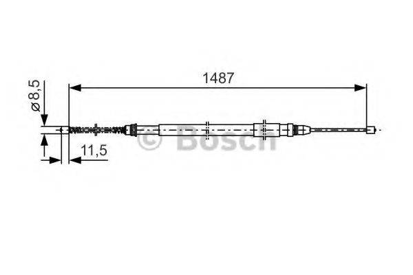 BOSCH 1987477280 Трос, стоянкова гальмівна система