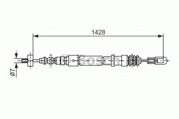 BOSCH 1987477353 Трос, стоянкова гальмівна система