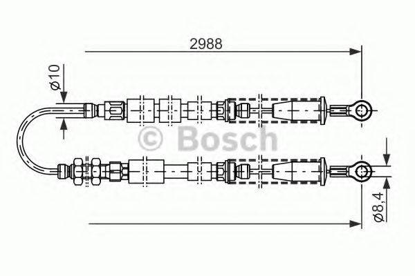 BOSCH 1987477381 Трос, стоянкова гальмівна система