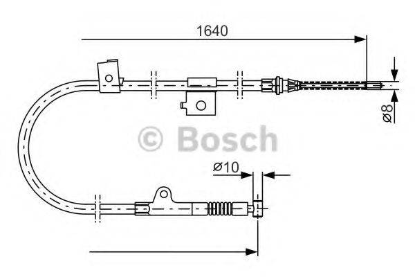 BOSCH 1987477405 Трос, стоянкова гальмівна система