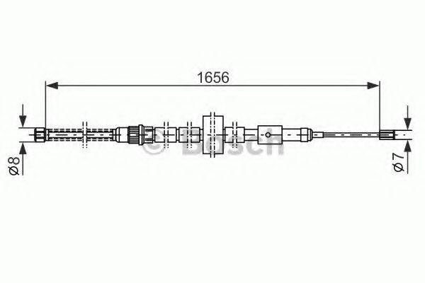 BOSCH 1987477429 Трос, стоянкова гальмівна система