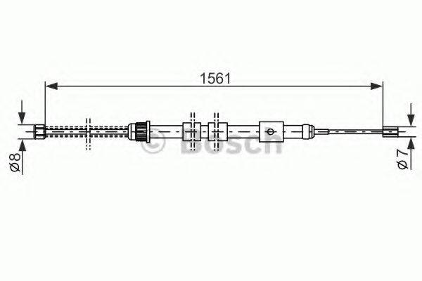 BOSCH 1987477430 Трос, стоянкова гальмівна система