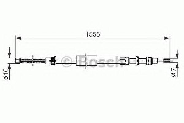 BOSCH 1987477452 Трос, стоянкова гальмівна система