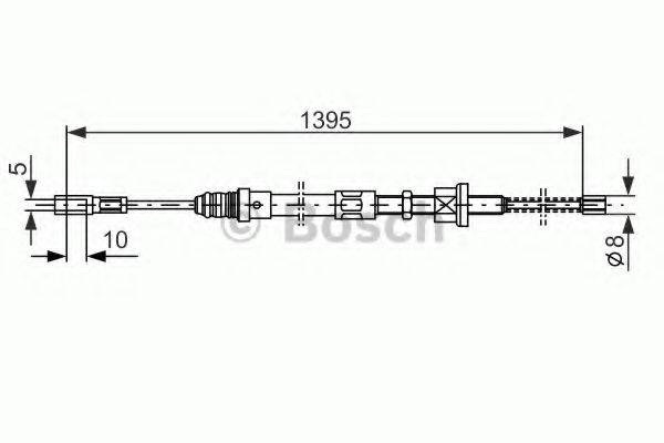 BOSCH 1987477485 Трос, стоянкова гальмівна система