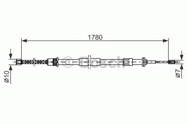 BOSCH 1987477486 Трос, стоянкова гальмівна система