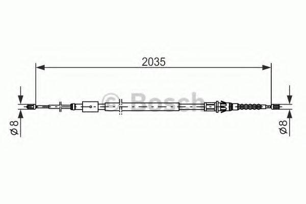 BOSCH 1987477598 Трос, стоянкова гальмівна система