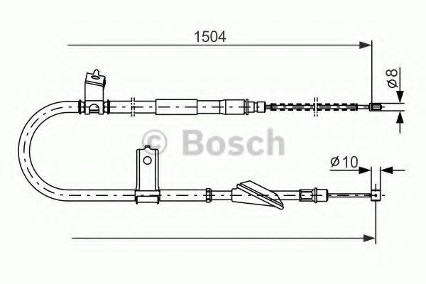 BOSCH 1987477611 Трос, стоянкова гальмівна система