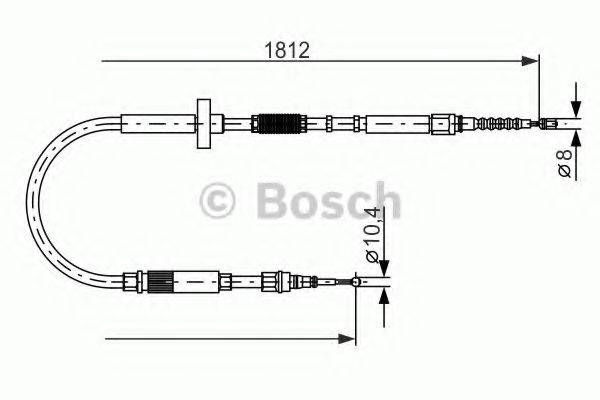 BOSCH 1987477659 Трос, стоянкова гальмівна система