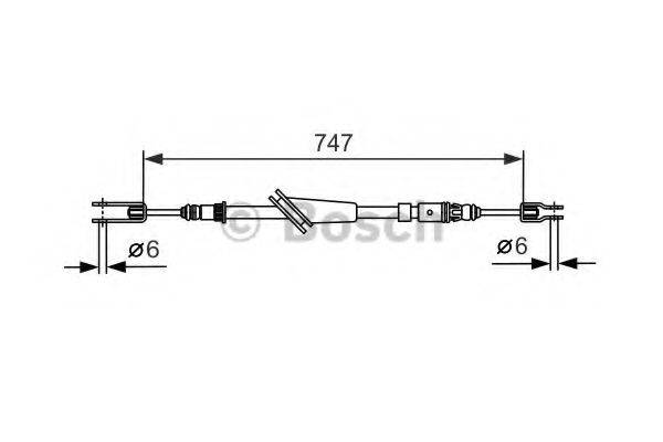 BOSCH 1987477662 Трос, стоянкова гальмівна система