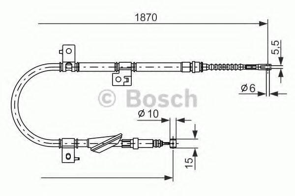 BOSCH 1987477673 Трос, стоянкова гальмівна система