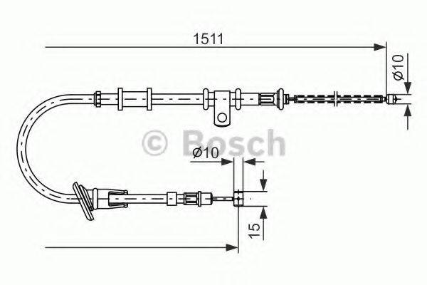 BOSCH 1987477677 Трос, стоянкова гальмівна система