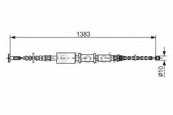 BOSCH 1987477826 Трос, стоянкова гальмівна система