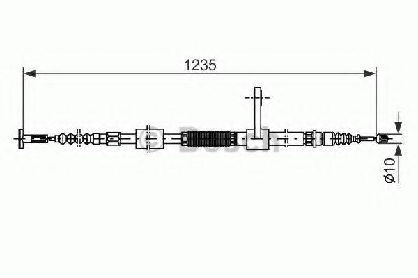 BOSCH 1987477831 Трос, стоянкова гальмівна система