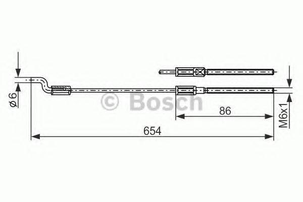 BOSCH 1987477833 Трос, стоянкова гальмівна система