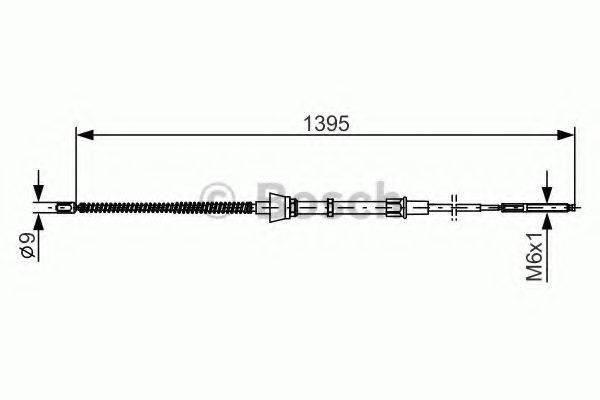 BOSCH 1987477883 Трос, стоянкова гальмівна система