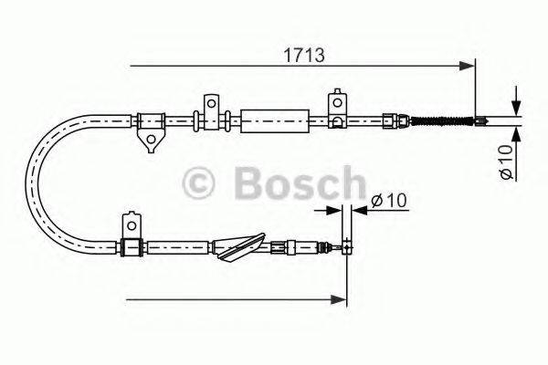 BOSCH 1987477886 Трос, стоянкова гальмівна система