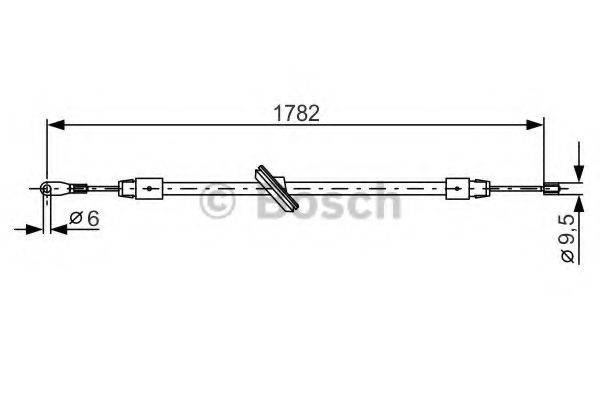 BOSCH 1987477902 Трос, стоянкова гальмівна система