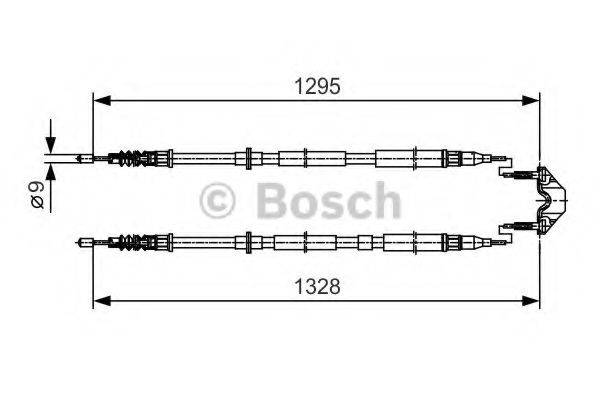 BOSCH 1987477908 Трос, стоянкова гальмівна система