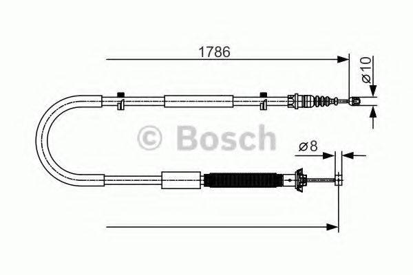 BOSCH 1987477910 Трос, стоянкова гальмівна система