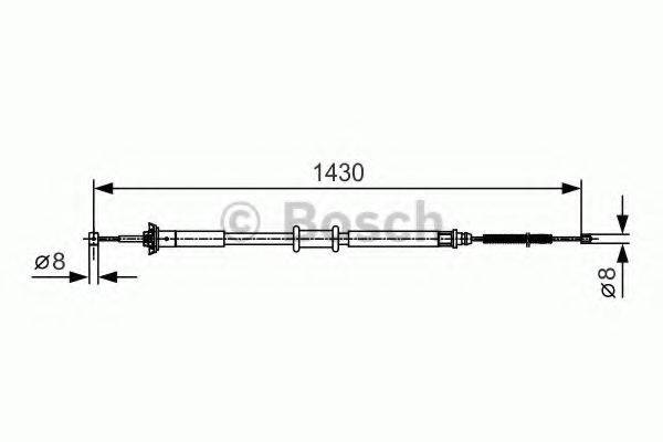 BOSCH 1987477912 Трос, стоянкова гальмівна система