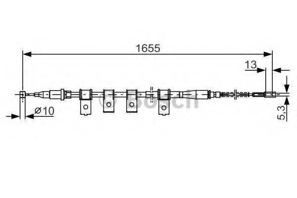 BOSCH 1987477920 Трос, стоянкова гальмівна система