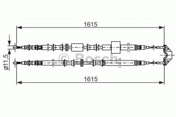 BOSCH 1987477935 Трос, стоянкова гальмівна система