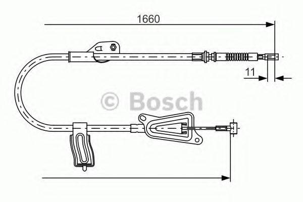 BOSCH 1987477944 Трос, стоянкова гальмівна система