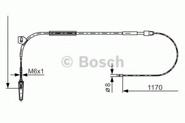 BOSCH 1987477961 Трос, стоянкова гальмівна система