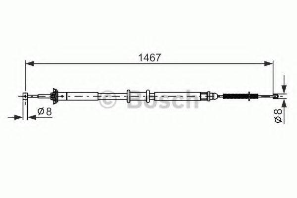 BOSCH 1987477972 Трос, стоянкова гальмівна система