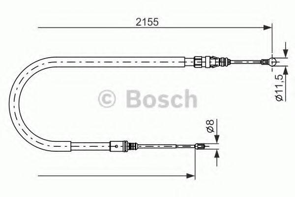 BOSCH 1987477994 Трос, стоянкова гальмівна система