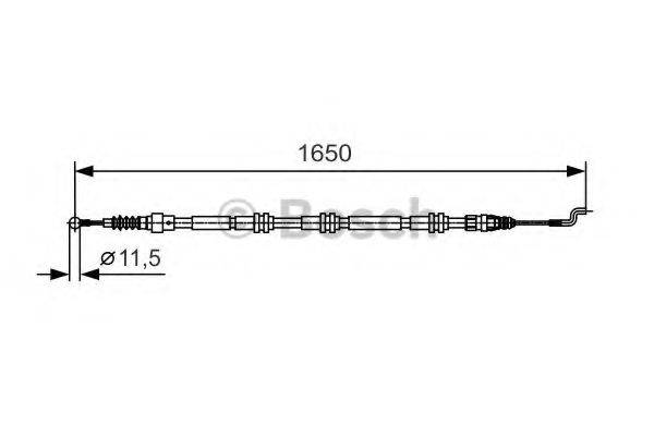 BOSCH 1987482016 Трос, стоянкова гальмівна система