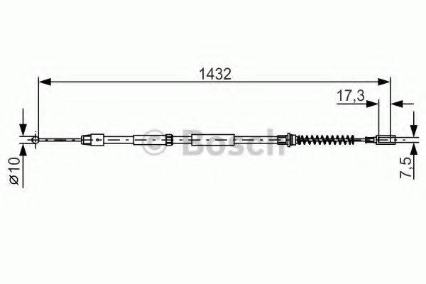 BOSCH 1987482034 Трос, стоянкова гальмівна система