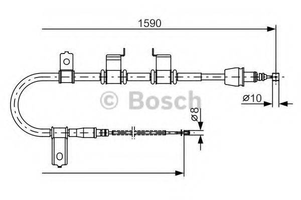 BOSCH 1987482072 Трос, стоянкова гальмівна система