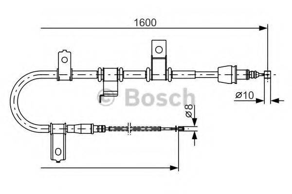 BOSCH 1987482073 Трос, стоянкова гальмівна система