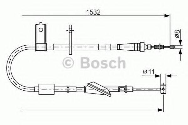 BOSCH 1987482093 Трос, стоянкова гальмівна система