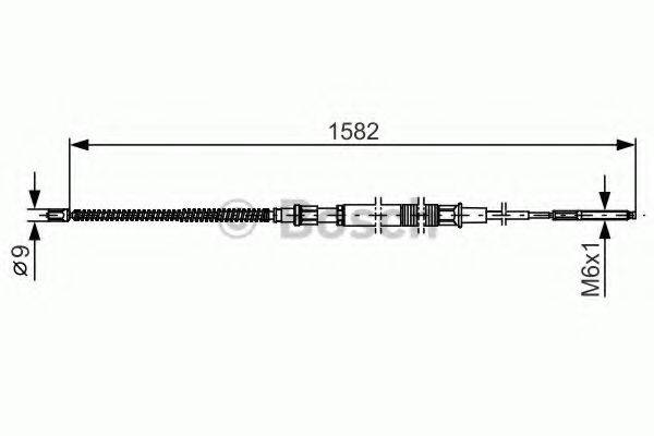 BOSCH 1987482124 Трос, стоянкова гальмівна система