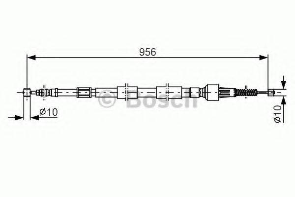 BOSCH 1987482162 Трос, стоянкова гальмівна система