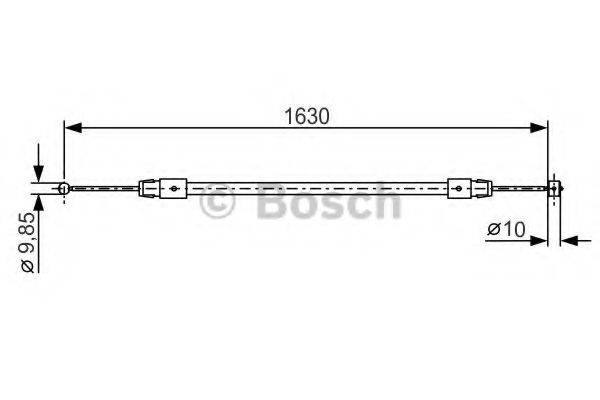 BOSCH 1987482187 Трос, стоянкова гальмівна система