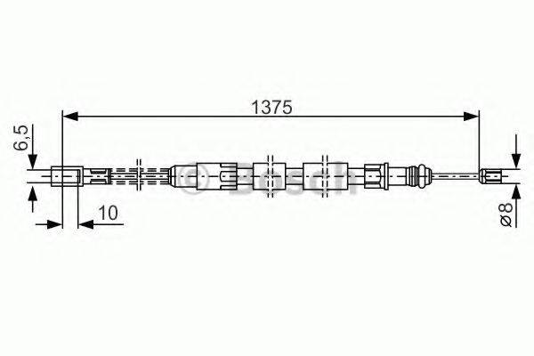 BOSCH 1987482216 Трос, стоянкова гальмівна система